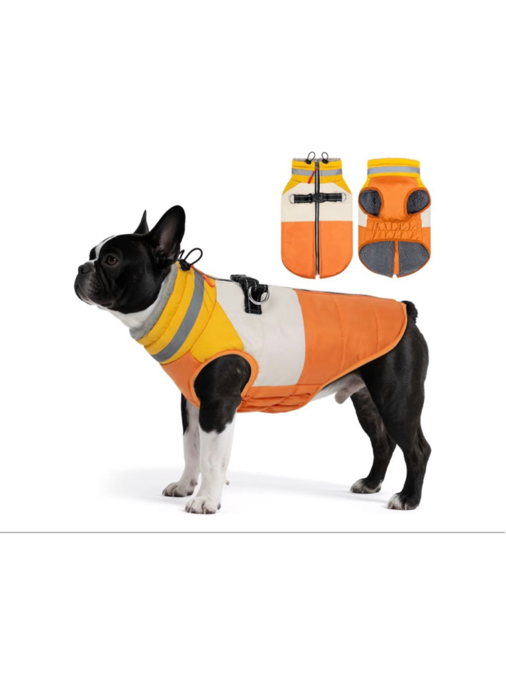 NEW Dog Coat Waterproof Winter Reflective Jacket Harness Built in Zip-up 3X